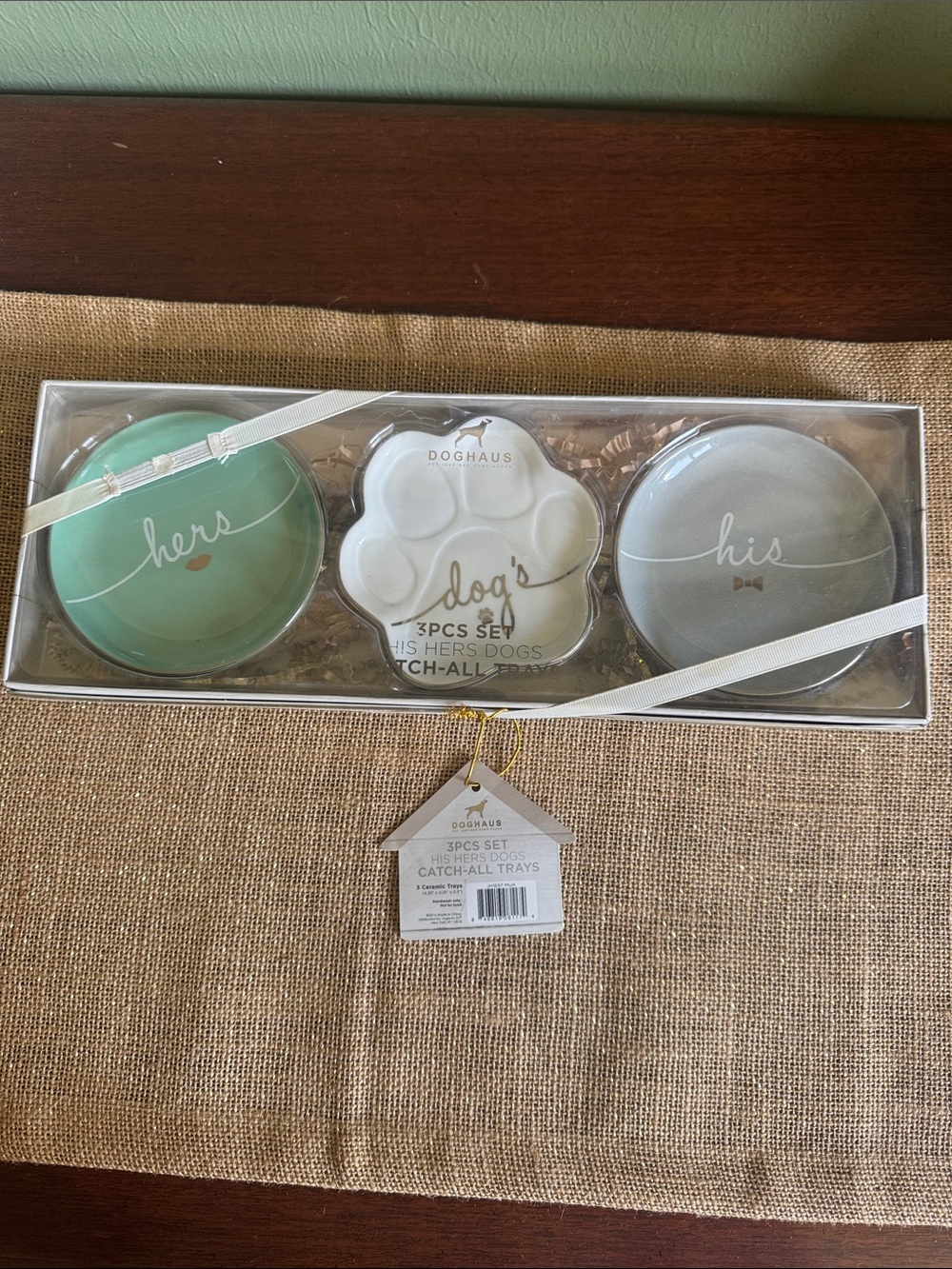 NWT Doghaus 3-Piece Catch-All Tray Set Wedding Gift New House 4”